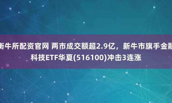 衡牛所配资官网 两市成交额超2.9亿，新牛市旗手金融科技ETF华夏(516100)冲击3连涨
