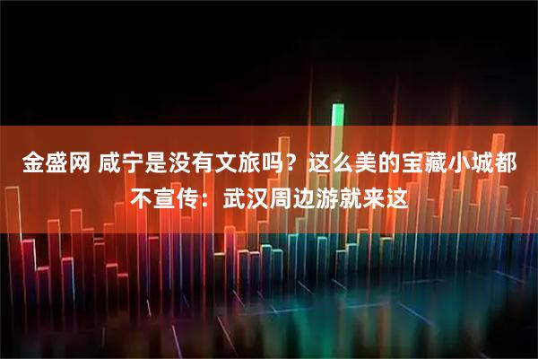 金盛网 咸宁是没有文旅吗？这么美的宝藏小城都不宣传：武汉周边游就来这